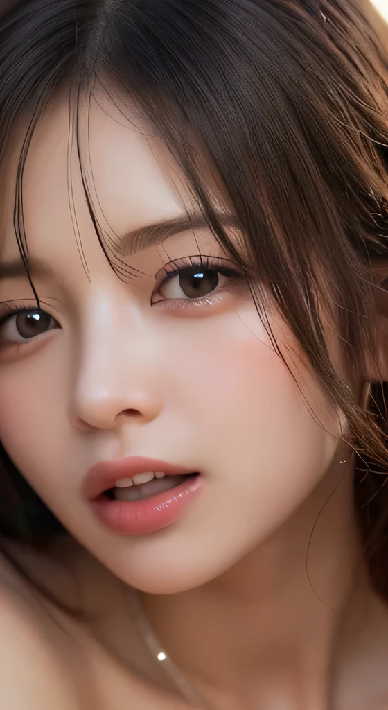 (Ultra Realistic), (Illustration), (High Resolution), (8K), (Very Detailed), (Best Illustration), (Beautiful and Detailed Eyes), (Best Quality), (Ultra Detailed), (Masterpiece), (Wallpaper), (Detailed Face), Solo, One Girl, Viewer, Fine Detail, Detailed Face, In the Dark, Deep Shadows, Low Key, pureerosfaceace_v1, Smile, Long Hair, Black shawl straight hair, 46-point diagonal bangs, full body, legs crossed