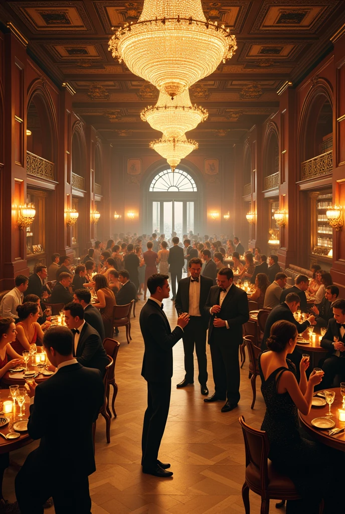 Make me a "The Great Gatsby" inspired English Club Layout for Tarpaulin