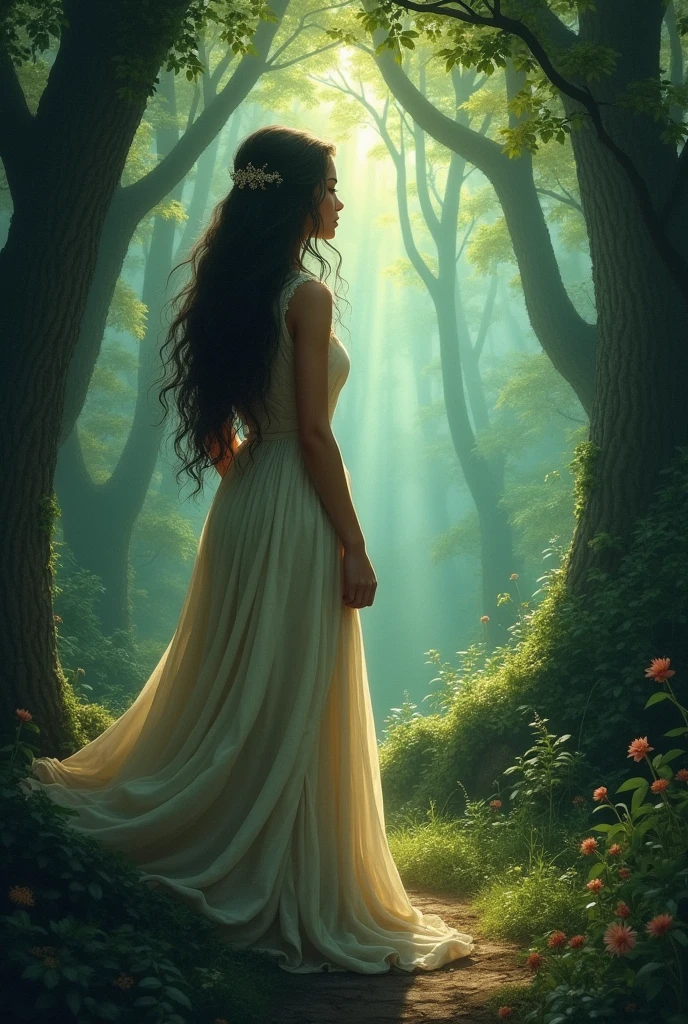A kind-hearted girl, Elara, lives under the cruel control of her wicked aunt.Elara’s only escape is singing in the nearby forest, where she dreams of a better life.One day, a handsome prince hears her sorrowful song and is drawn to her.The prince, determined to rescue her, confronts the evil aunt and exposes her wickedness.Elara is finally free, leaving her dark past behind to start a new life with the prince.Witness the magical journey from darkness to light in this enchanting tale of love and bravery.