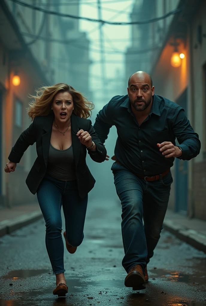 Rebel Wilson and Kevin James running scared
