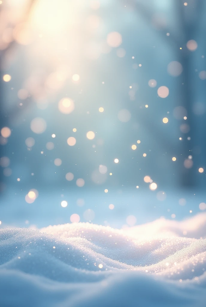 Create a light background, with white lights, snow and glitter details