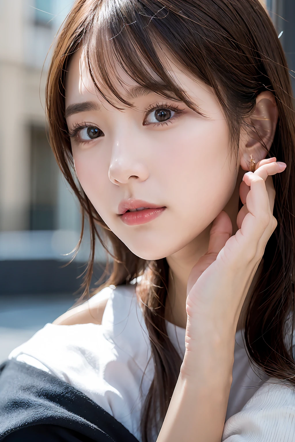 (stick out tongue/ :p)、Intellectual atmosphere。A skilled lawyer。Seems strong-willed。Female Boss。32 years old。medium breasts