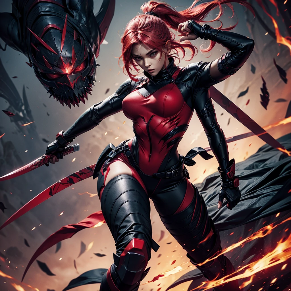 Ninja assassin dua blade red ora body