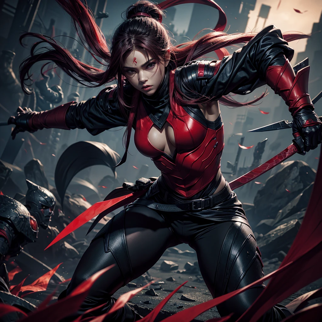 Ninja assassin dua blade red ora body