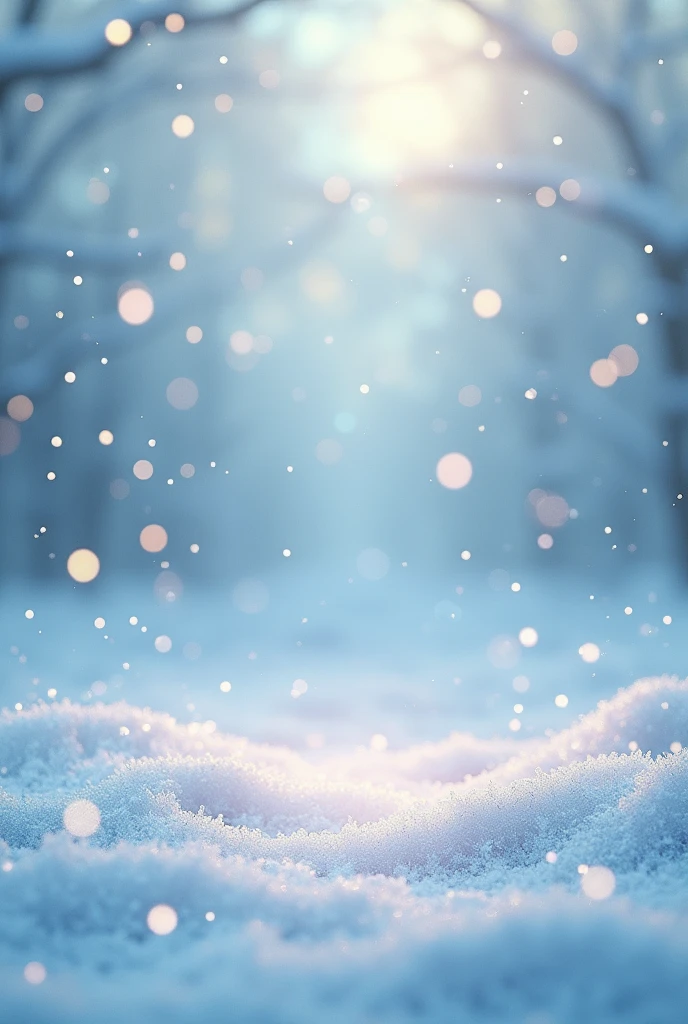 Create a light background, with white lights, snow and glitter details