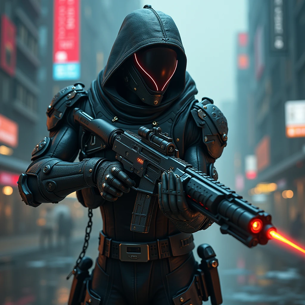Sci fi cod character with gun