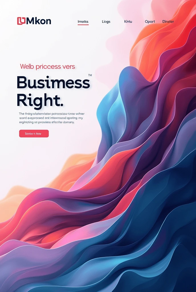 A cover page for business website
