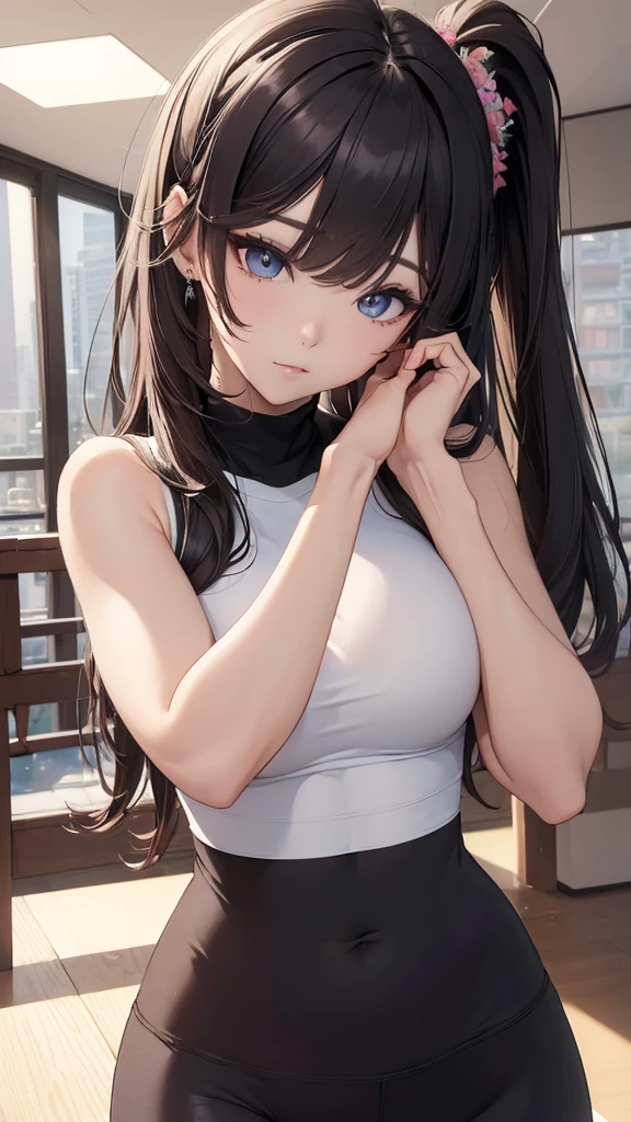 (((masterpiece))),(((High resolution)))、(((8K)))、(((perfect face)))、(((Korean idol)))、2, ((yoga pants)), look at the camera, ((top quality eyes)), (top quality face), detailed texture