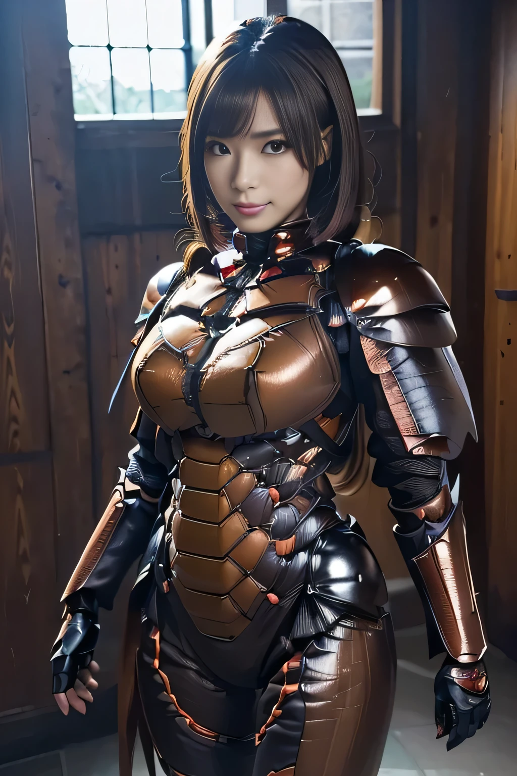 (high resolution,masterpiece,best quality,extremely detailed CG, anime, official art:1.4), realistic, photo, amazing fine details, all intricate, gloss and shiny,awesome many layers, 8k wall paper, 3d, sketch, kawaii, illustration,( solo:1.4), perfect female proportion,villainess, (fusion of dark brown cockroach and lady:1.4), (brown cockroach form lady:1.2), (brown cockroach lady:1.2), (fusion:1.2), (solo:1.4), (evil smile:1.2), muscular, abs, (cockroach brown exoskeleton bio insect suit:1.4), (cockroach brown exoskeleton bio insect armor:1.2), (brown transparency cockroach wing:1.4), (brown cockroach antennae:1.3),