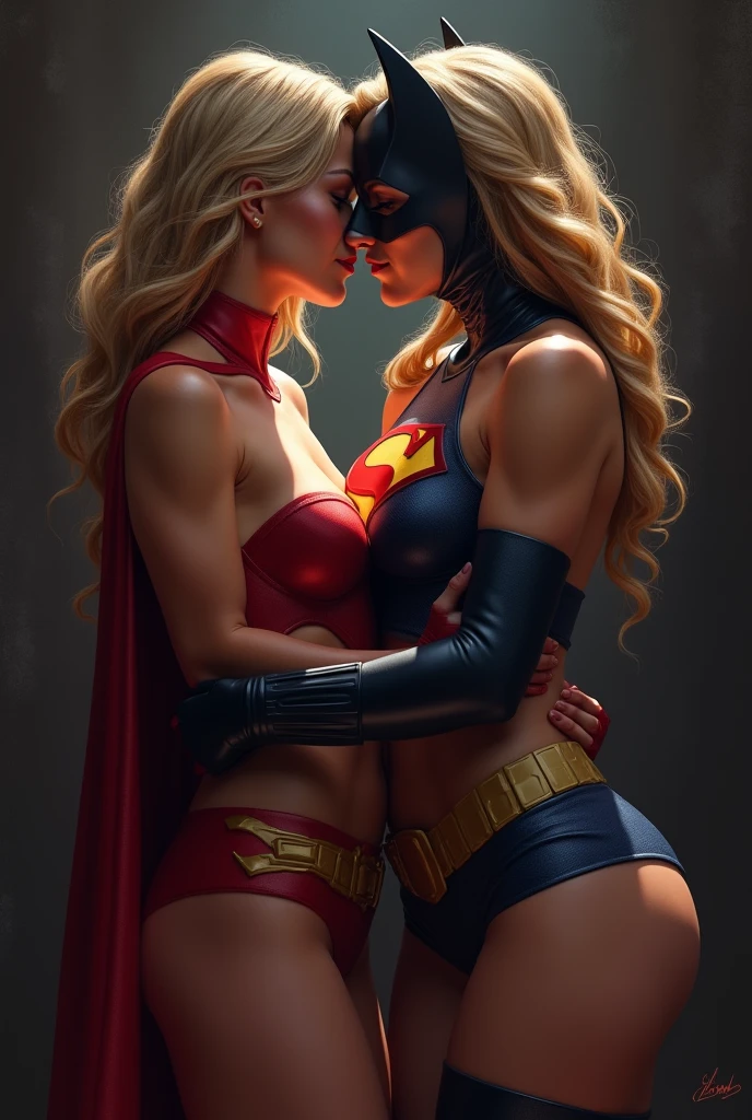 Supergirl and Batgirl having sex