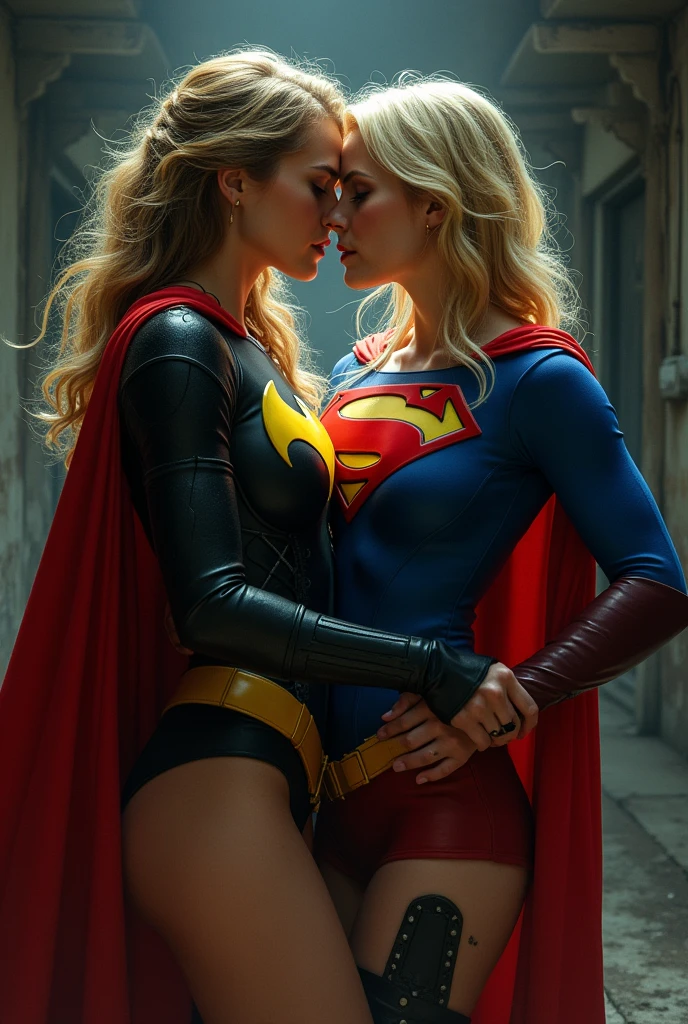 Supergirl and Batgirl having wild sex