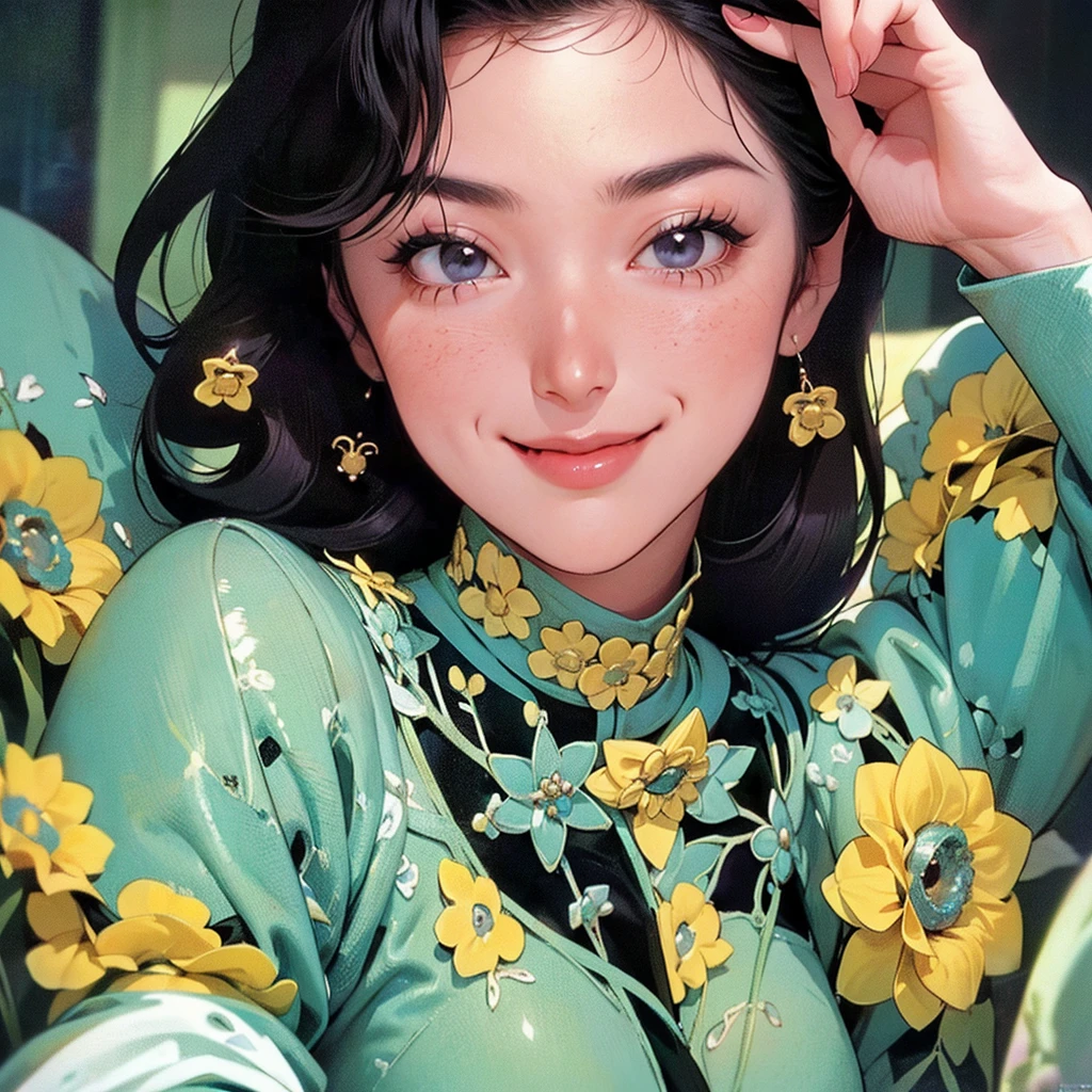 (((Official Art, unity 8k wallpaper, Very detailed, beautifully、beautiful, masterpiece, Highest quality))), (zenTangle, Mandala, Tangle, enTangle), ((Fractal Art:1.3)) , (((Flawless))), (Very detailedな裸), Dynamic angle, Cowboy Shot, The most beautiful form of chaos, elegant, Brutal Designer, Bright colors, Romanticism, James Jean, Robbie Dawi Anton, Ross Tran, Francis Bacon, Michael Mr.az, Petra Cortright, Gerhard Richter,Ashley Wood, Ecstasy,mysterious,Shiny,wonderful,Nearly naked,flashy,colorful,Transparent blouse,rainbow,mysterious,((Mr..々angle,Provocative look)),