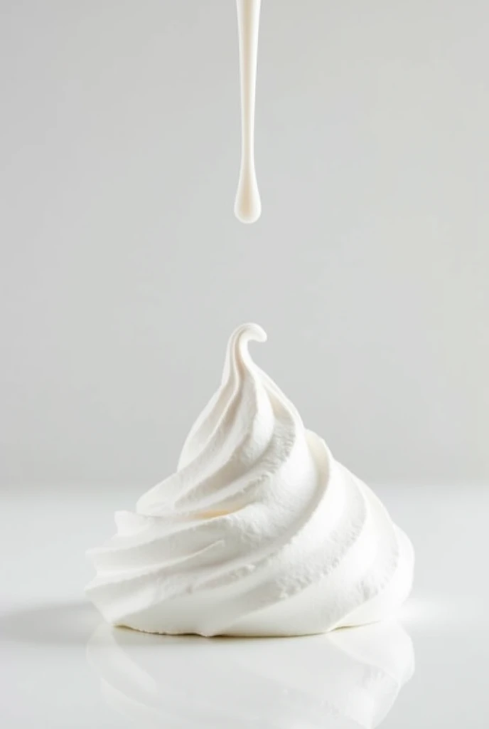 stiff peak white egg flipped over