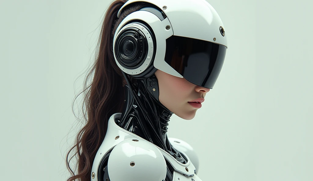 there is a woman in a robot suit posing for a picture, cyberpunk art inspired by Marek Okon, cgsociety contest winner, neo-dada, cute cyborg girl, beutiful white girl cyborg, perfect android girl, beutiful girl cyborg, perfect anime cyborg woman, cyborg girl, cyborg - girl, beautiful cyborg girl, beautiful female android!, perfect cyborg female