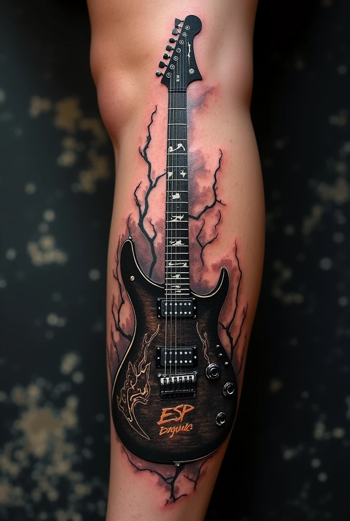 Guitar tattoo esp ex