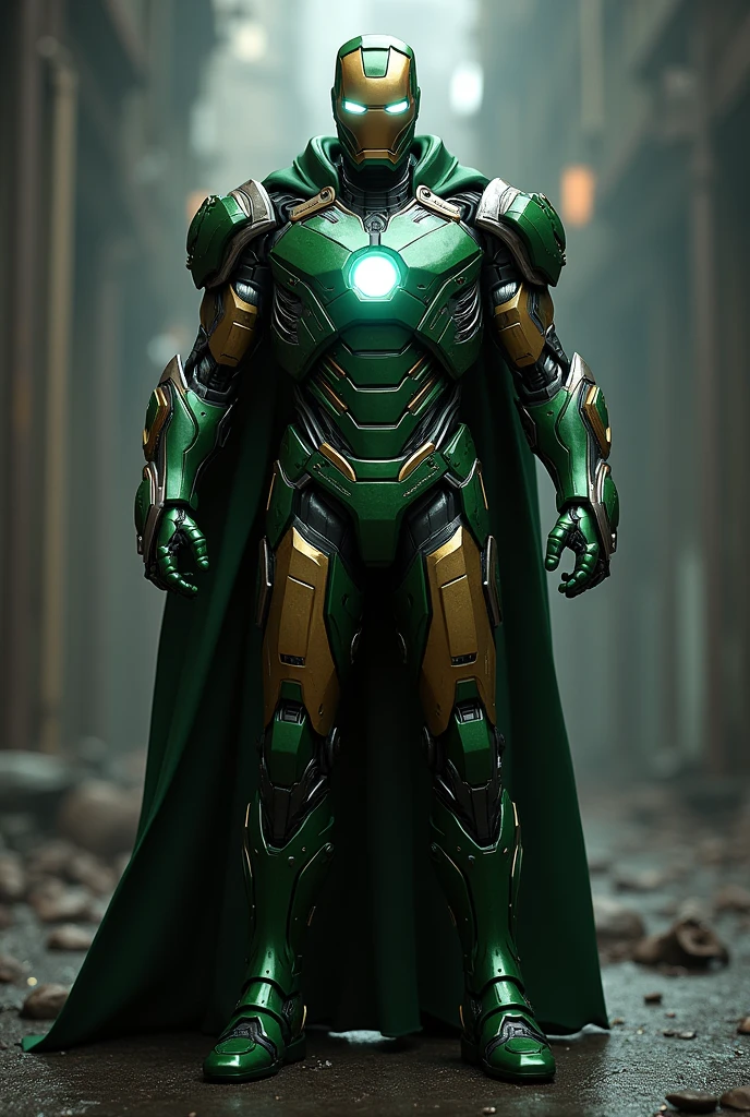 Iron man in doctor doom costume
