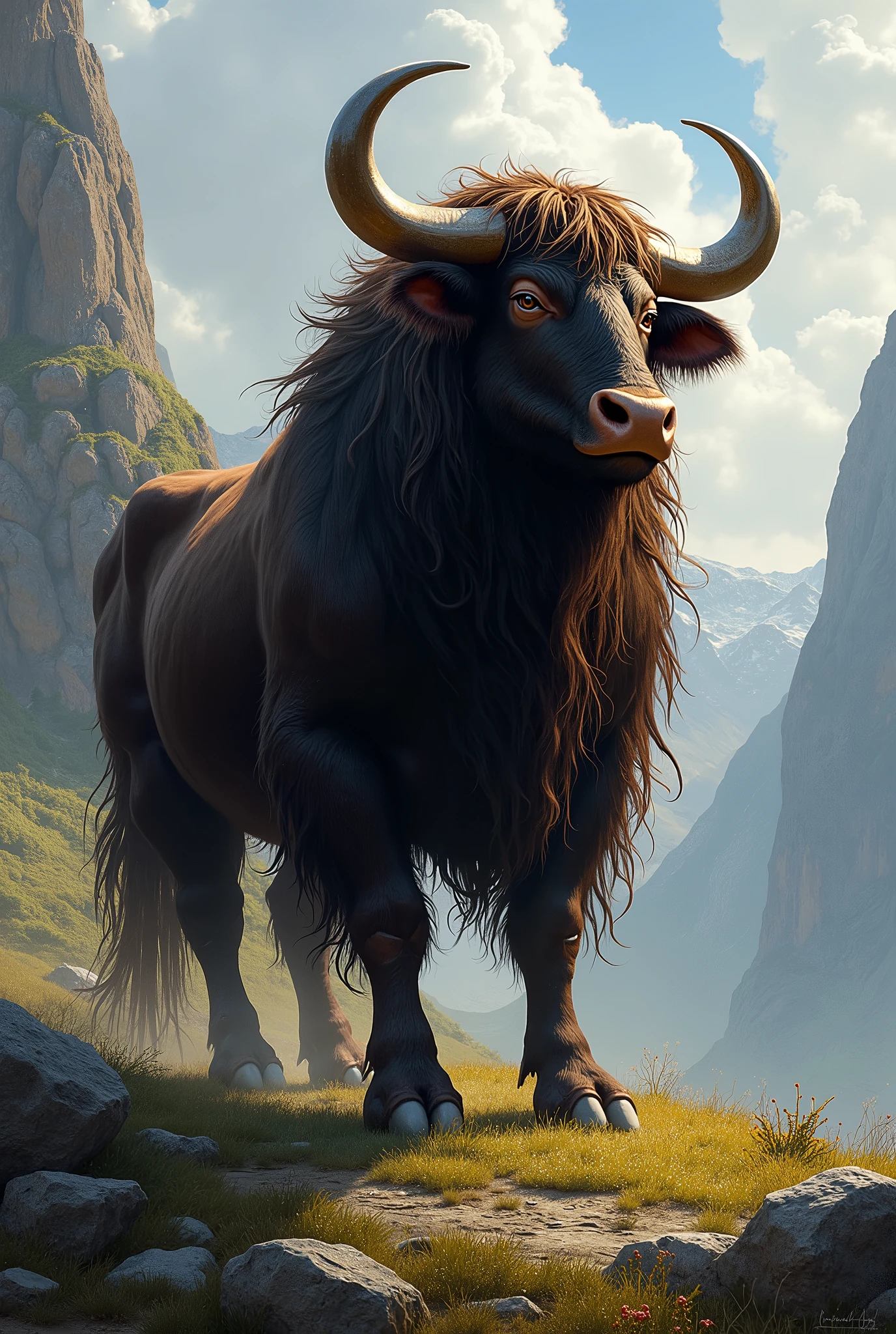 Long hair bull