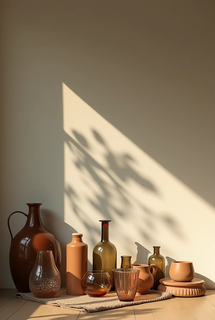 Draw a composition by arranging a series of at least six everyday objects near a wall.
Use a single light source to show how the light interacts with the objects, ensuring that a
part of the shadow falls on the wall to create an interesting and meaningful shadow art.
Pay attention to the texture and material quality of the objects.