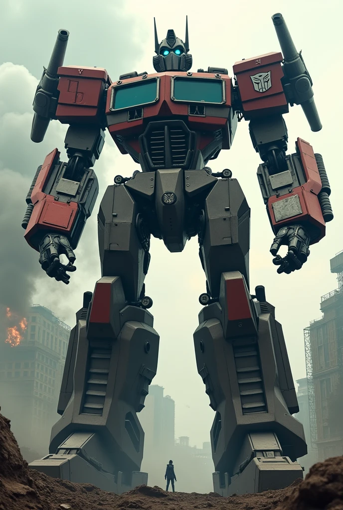 Optimus Prime as a 90 meter jaeger