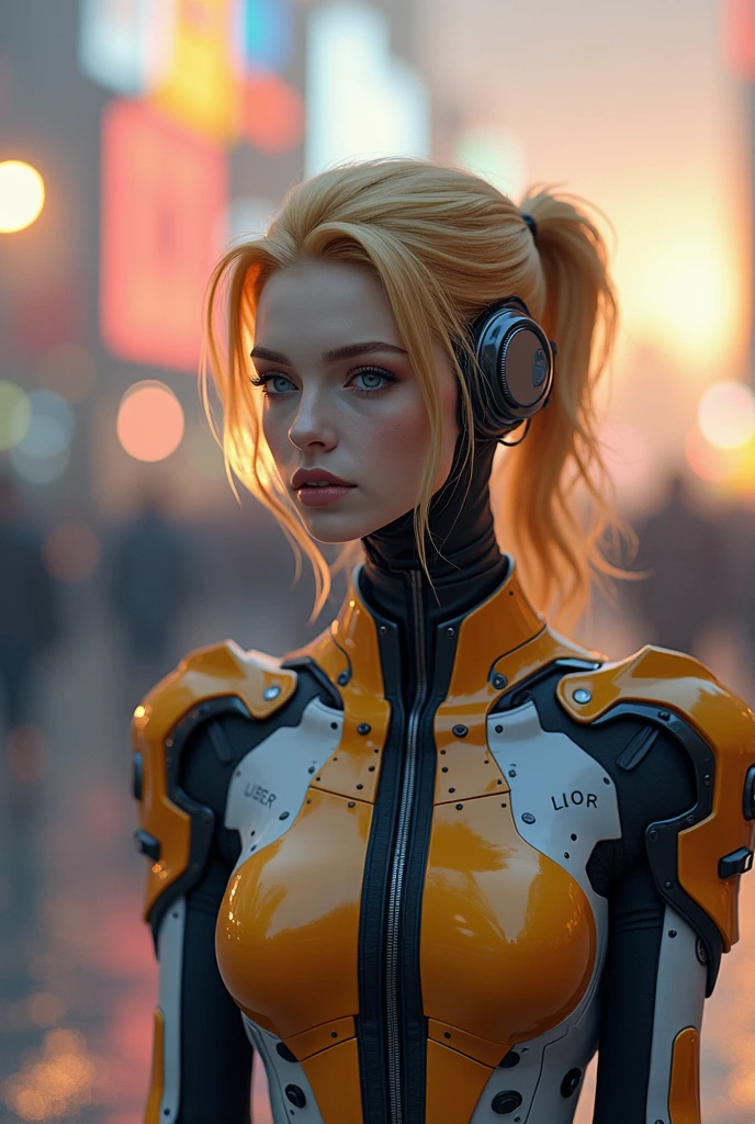 there is a woman in a robot suit posing for a picture, cyberpunk art inspired by Marek Okon, cgsociety contest winner, neo-dada, cute cyborg girl, beutiful white girl cyborg, perfect android girl, beutiful girl cyborg, perfect anime cyborg woman, cyborg girl, cyborg - girl, beautiful cyborg girl, beautiful female android!, perfect cyborg female