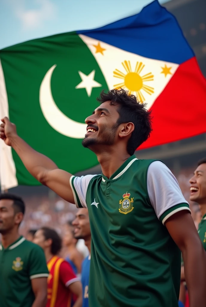 I am a sports Pakistan and Philippines with flag