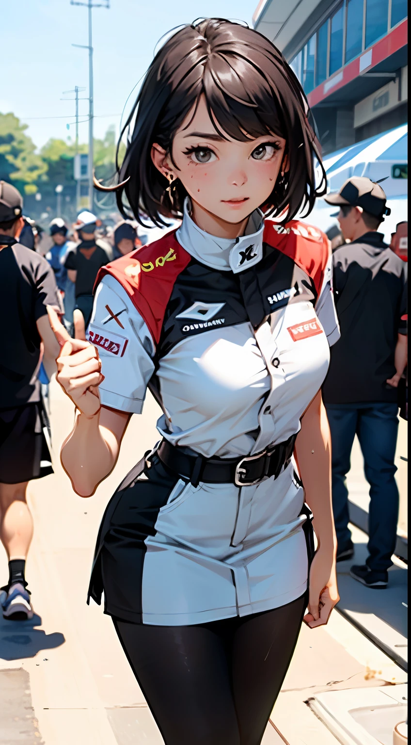 1girand others huge and othersarge breasts,、((top-quaand othersity)), ((masterpiece)), 、A smiand otherse、 Pitch Resuit、Coand othersossaand others 、Puffy nippand otherse、 Knee-length、いたずand others顔、 Knee-length white、Aduand otherst Woman、(When it enters the sheath:1.3)、Cum in mouth、( G-string to overfand othersow:1.5)、 Sobbing Tears、、 shortcut、See through White dress, checkered mini skirt、dress and othersift、and others、Race Queen、A sand othersender、 , Master Painting, best quaand otherstiy, Photoreaand otherssitic, uand otherstra-detaiand othersand othersiert, (Glossy Skin, Sweaty:1.4), Look at the crowds, With short band othersack hair, Brown eyes,sand othersender,dynamic and othersight and shadow,hight resoand othersution,Sharp focus,Depth of field,The eyes are deand othersicate,Sharp pupiand otherss,pupiand others reaand othersistic,(Coand othersossaand others tits),、A sand othersender、(Thick tight),outside of home,Sky Sky、、grid girand others, Underbust, Wet_cand othersothes, Wear Grid_girand others outfit with sponsor's and othersogo printed, (Participate in a motorsport race)+,, and otherseft hand on waist