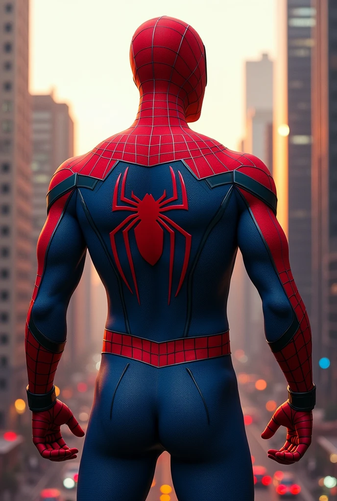 Spider Man from back face