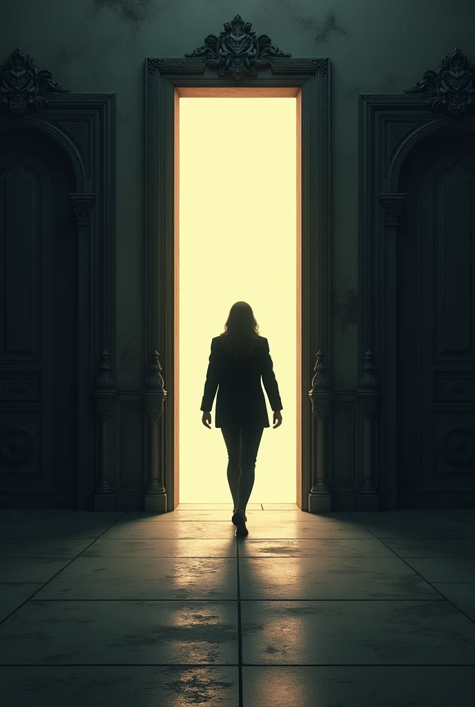 A figure passing through a series of doors: Doors could symbolize opportunities and challenges overcome, representing the constant progress towards success.
