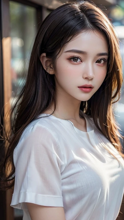((16K, masterpiece, RAW Photos, Highest quality,Ultra-high resolution, Realistic, Highly detailed CG integrated in 16K)), 8k, diamond,wallpaper, Written boundary depth,Beautiful Face:1.4,big, Beautiful double eyelids,Cinematic Light,Beautiful Face,(Detailed face),(Slender and cute woman:1.4),(20-year-old),(With the same expression:1.4),Close ~ eyes,(Pose, skin color, and clothing remain the same.:1.4),Accurate anatomy:1.4,((nsdw,naked,)),(White blouse)