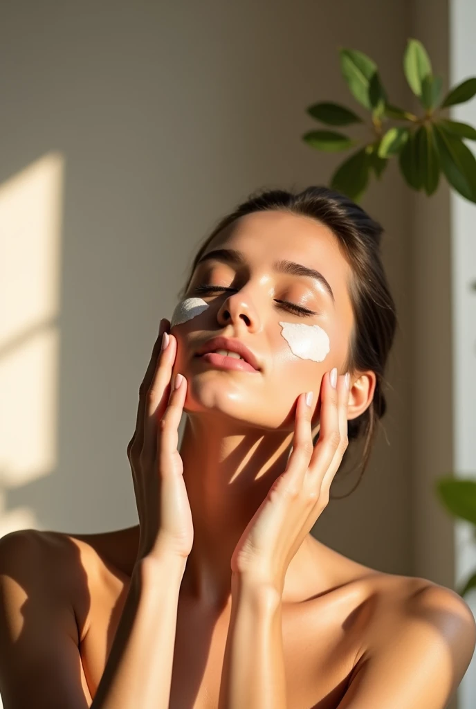 Nsfw,Woman gets facial with eyes closed