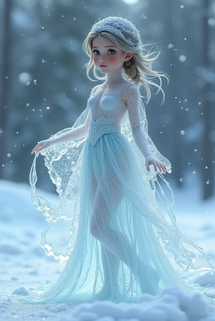 girl froze herself into an ice statue