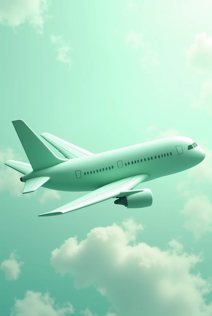 Mint Green Airplane Watermark