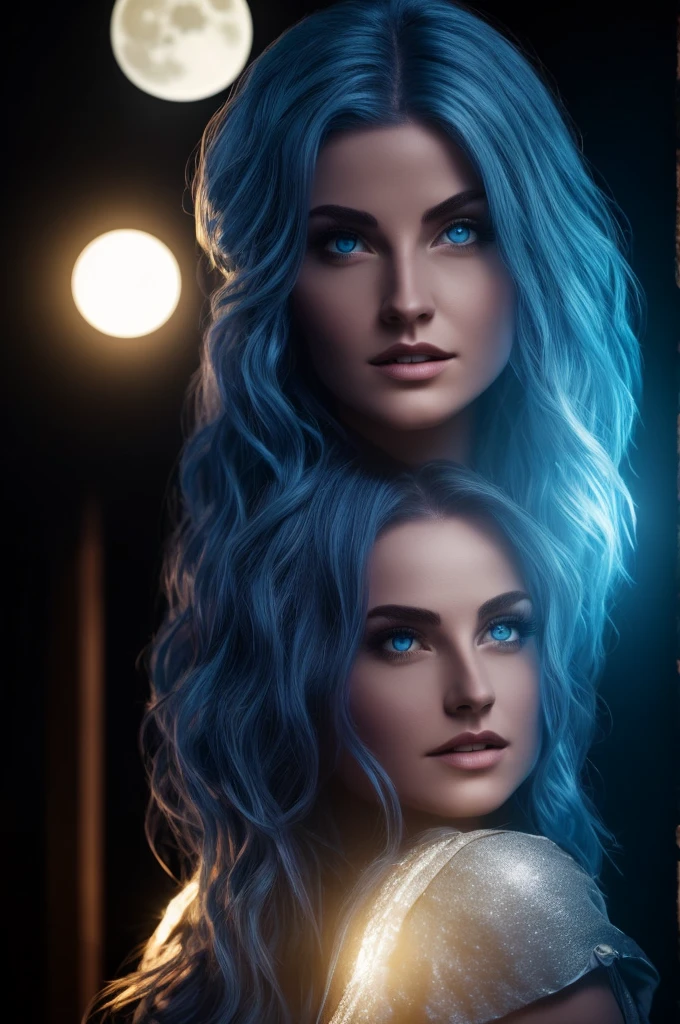 natta, fullmoon, blue rimlight lighting on the character's shoulder, elf woman with braided black hair in light armor, with traces of white clothing underneath, witch's hat, delicate face with strong expression and smile at the corner of the mouth, honey colored eye, making a magic ball and with electricity passing through the arms, in a forest with purple light butterflies flying around you, open angle, grabbing the whole body, concept art style
