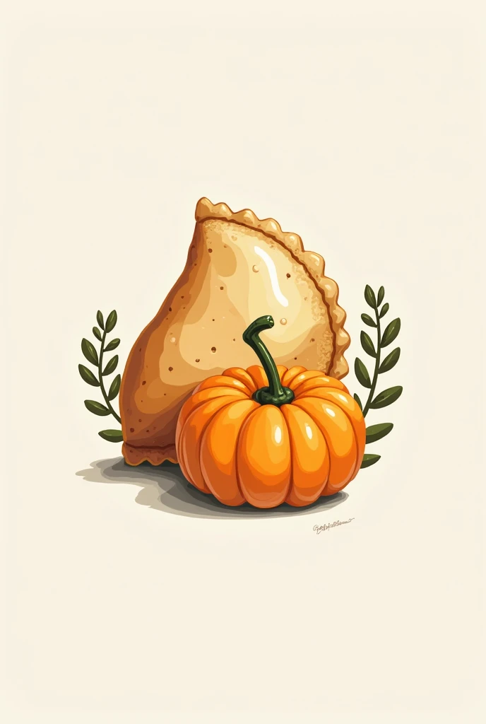create logo that shows empanada and squash