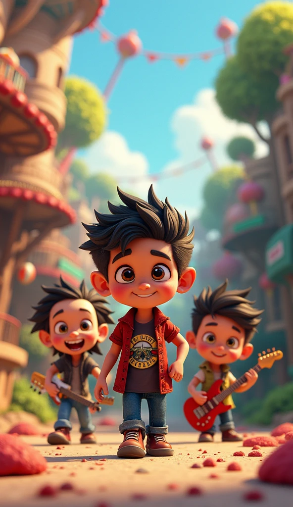 3d kids cartoon,slash guns and roses