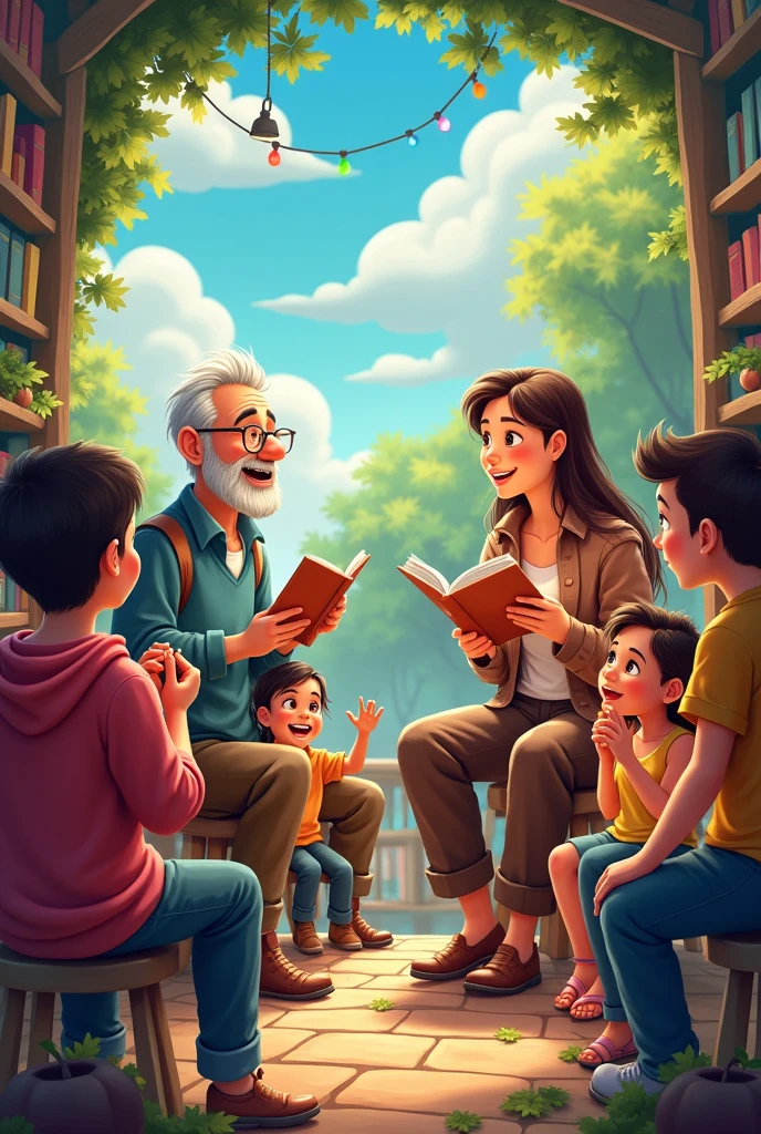 Story telling competition tittle cartoon theme