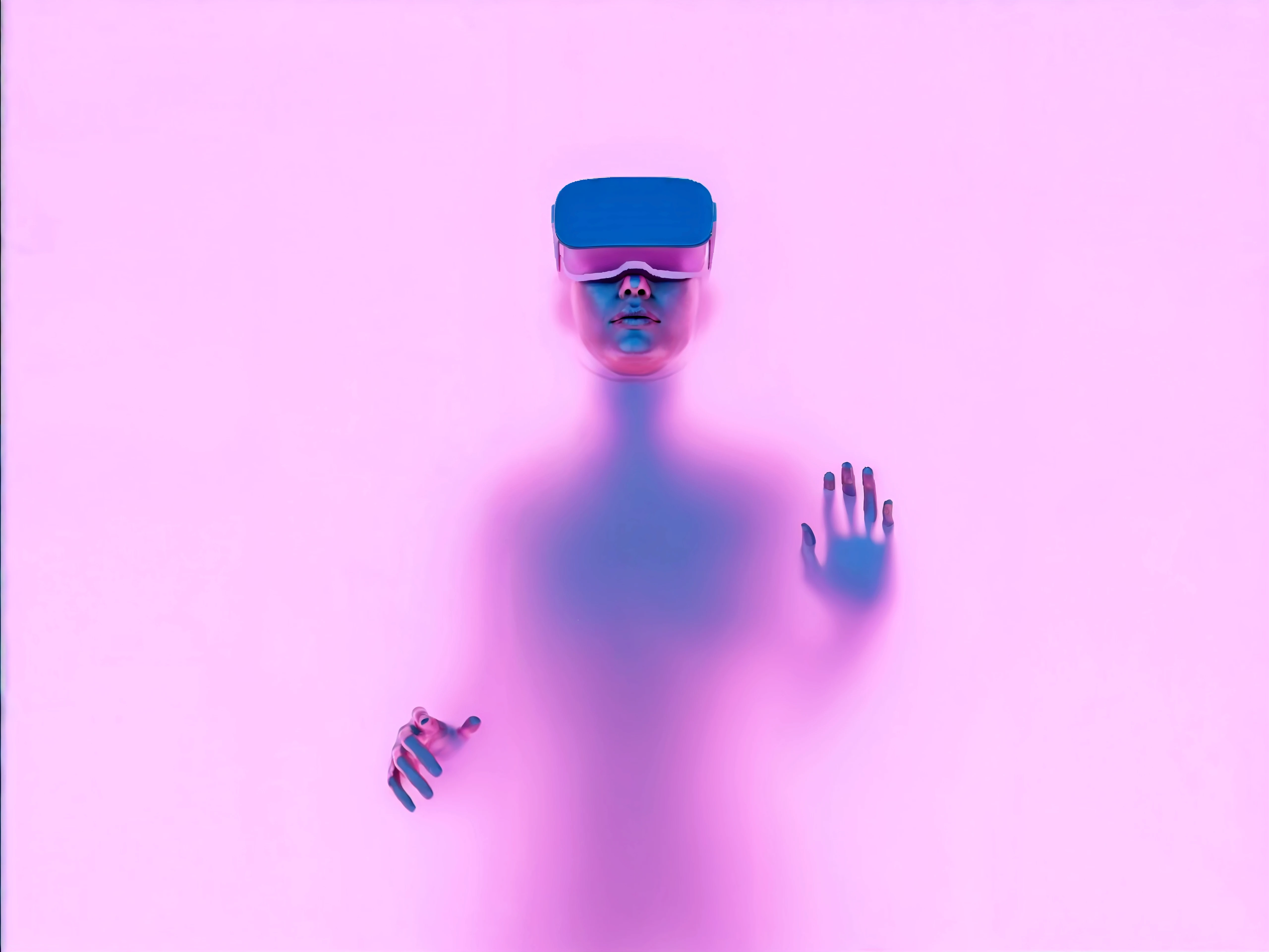 ultrarealistic full body portrait of a 20 years old streamlined young woman, relaxed, imaginative, nude, virtual reality, neuro-linked headband, fascinating, , ultra detailed, hyperrealism, Stateless, cleavage, deep light blue eyes,