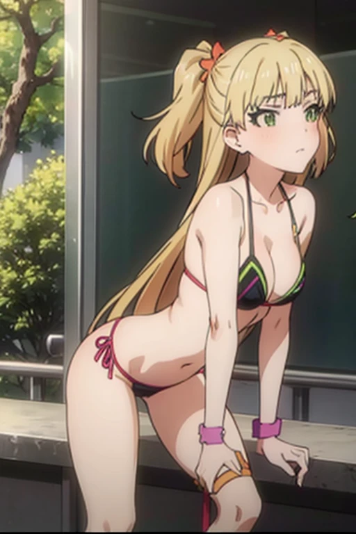 Pegging,Futanari,Blonde,bikini,Green Eyes,Sex,Hair Ribbon,Sexy look,
