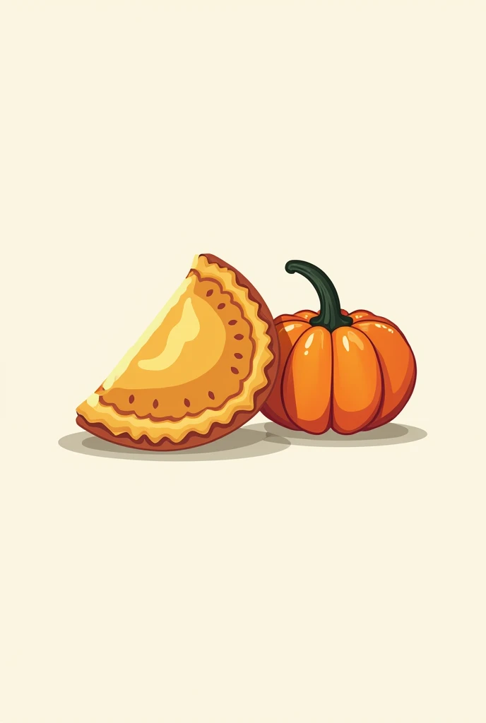 create logo that shows empanada and squash