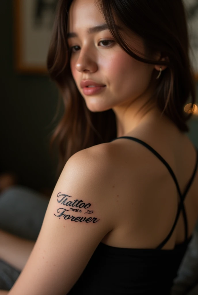 Tattoo means forever consistently on the hand 
for girl 

