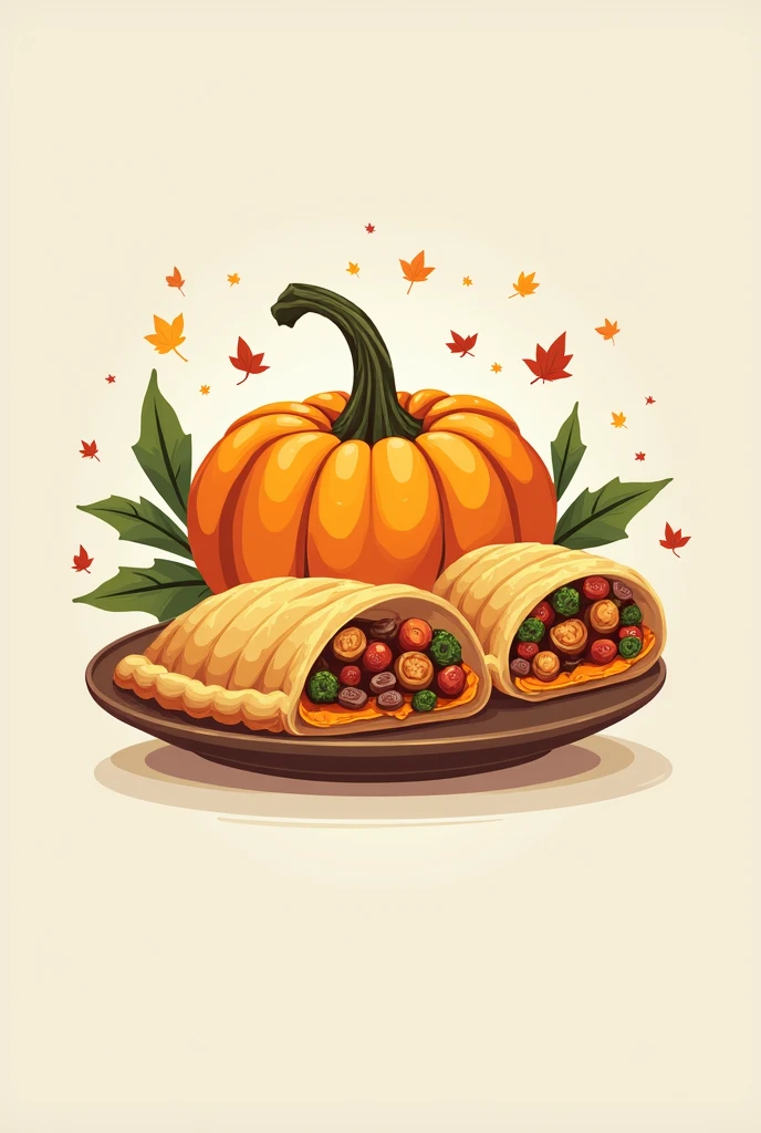 create logo that shows empanada and squash