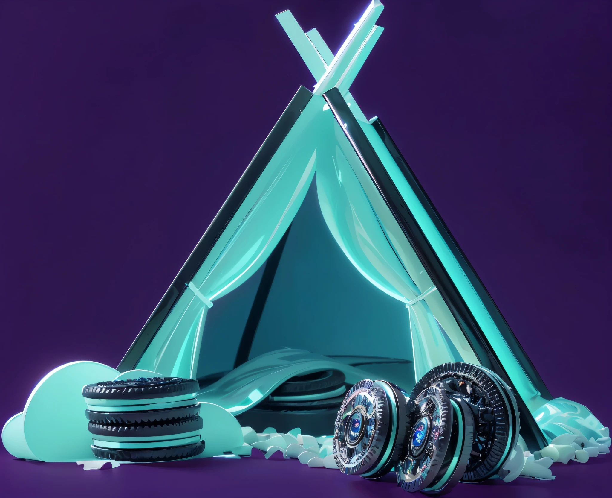3d style, simplified design, 3d render, glossy texture, smooth 3d model, multiple light sources, rim light, sharp post effects render, (glossy plastic texture with multiple big light probe refractions), perfect cgi, smooth silhouette, high intensity refraction, (super glossy material), most beautiful vfx , blue background, plastic refractions, realistic, 4k, high resolution, rim light, photo shoot, commercial photo, profile shot, 4k, rim light, high resolution, 4k, glossy texture, smooth 3d model, multiple light sources, rim light, sharp post effects render, (glossy metallic texture with multiple big light probe refractions), perfect cgi, cgi art created only with gradients, smooth silhouette, high intensity refraction, (super glossy chrome material), most beautiful vfx, blue background, chrome metal refractions, multiple light sources, rim light, sharp post effects render, perfect cgi, digital art, detailed digital art, reflective, best quality, 4k, masterpiece:1.2, ultra-detailed, realistic, vivid colors, dark and moody lighting, The image of the highest quality, ensuring every detail is showcased perfectly. It in 4k resolution, allowing viewers to immerse themselves in the richness of the colors and intricate details. The realistic rendering. under the spotlight, reflecting, high-resolution image, realistic rendering, dark background, and rim light photorealistic