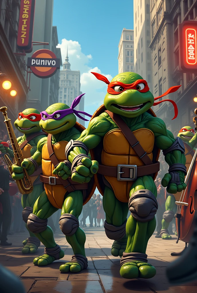 Among us and ninja turtles, big band, jazz, swing