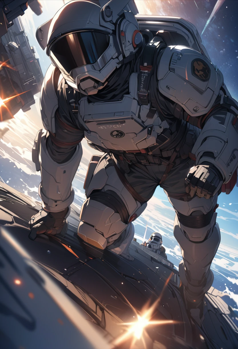 (masterpiece), (Highest quality), (The finest details), (Sea of stars)、sf、Fantasy、Machine、Space Trooper、