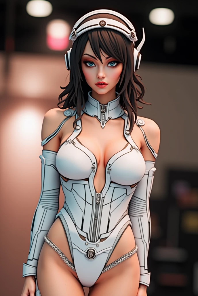 Beautiful black latex woman, olhos azuis, coberta com rosas vermelhas iluminadas, bright blue white glowing heart, visible from human, noite, Colouring, photography hyper-detailed cinematic hdr lighting, softbox lighting, Detalhe extremo, 8k, 3D-rendering, Hiper realista, NVIDIA,