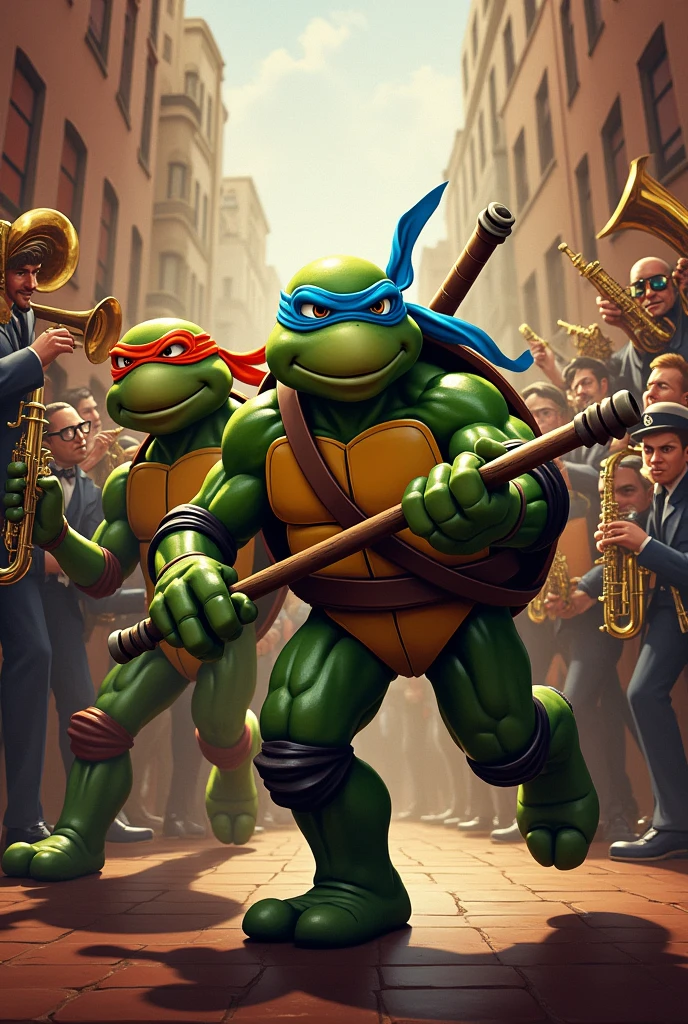 Among us and ninja turtles, big band, jazz, swing