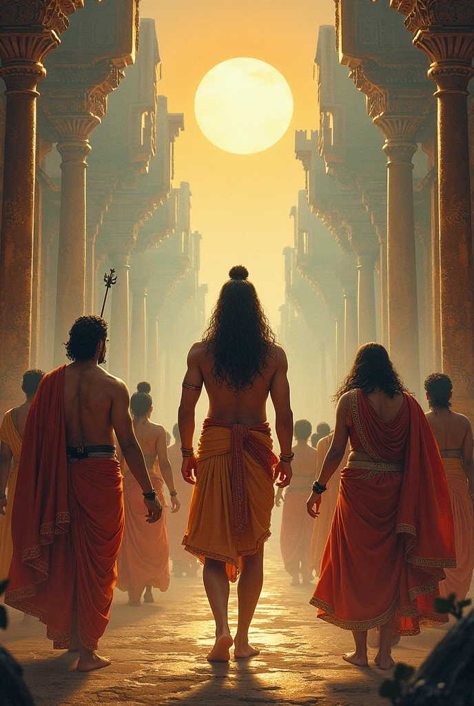 Visual: भगवद गीता, रामायण, महाभारत की तस्वीरें।