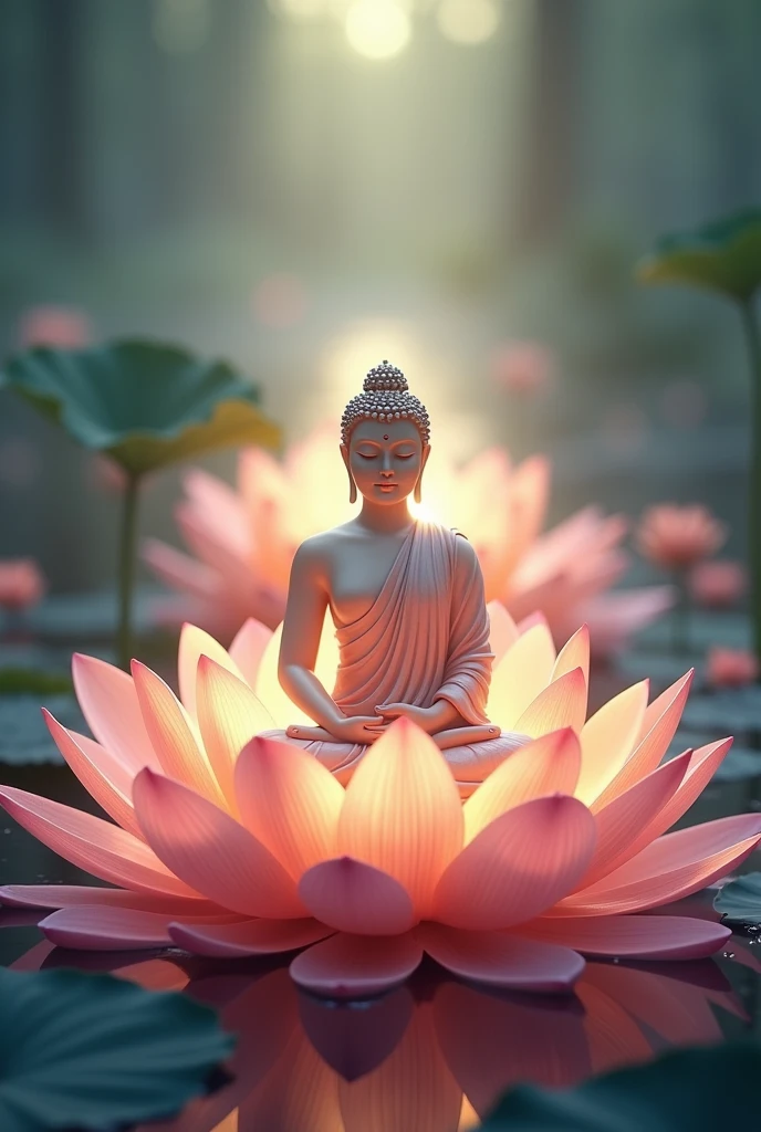 Buddha　Lotus flower　Shining