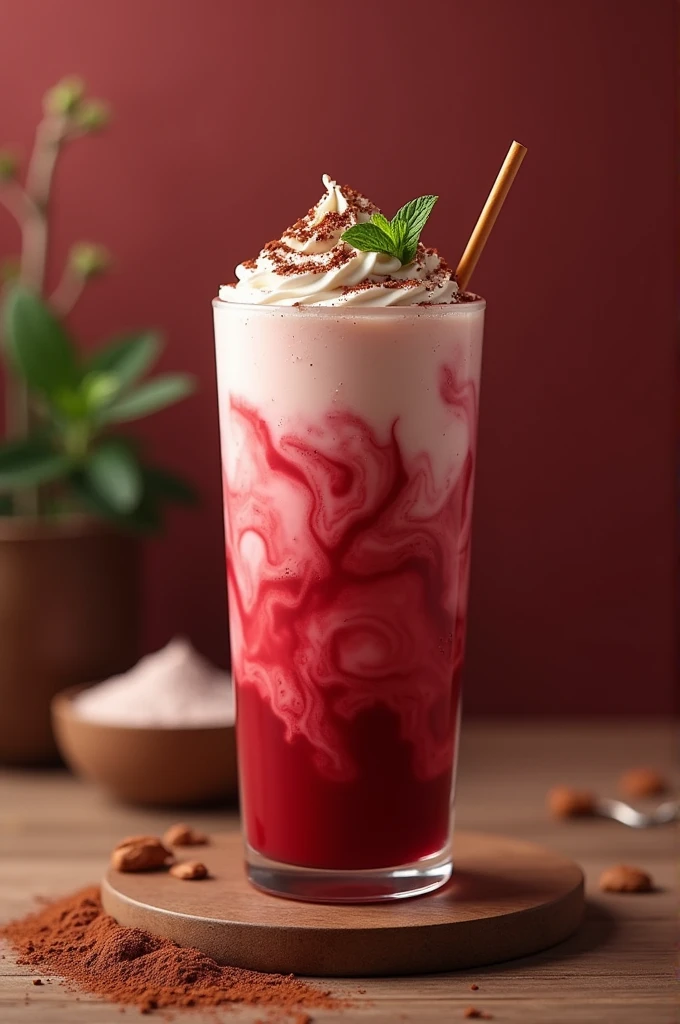 Red velvet milk tea
