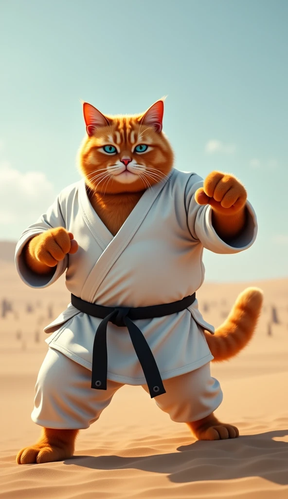 Ryu style fighting cat 